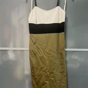 Banana Republic Black and olive Midi Dress